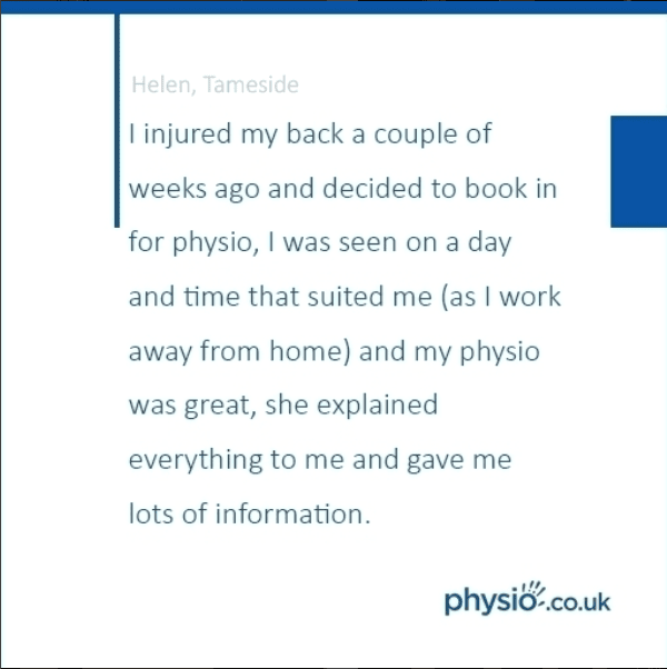 I injured my back a couple of weeks ago and booked into physio.